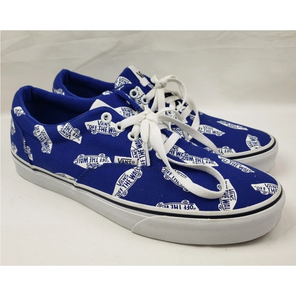 VANS Men's Doheny Off The Wall.  Racing Blue/White Skate monogram Size 10 - Picture 4 of 9